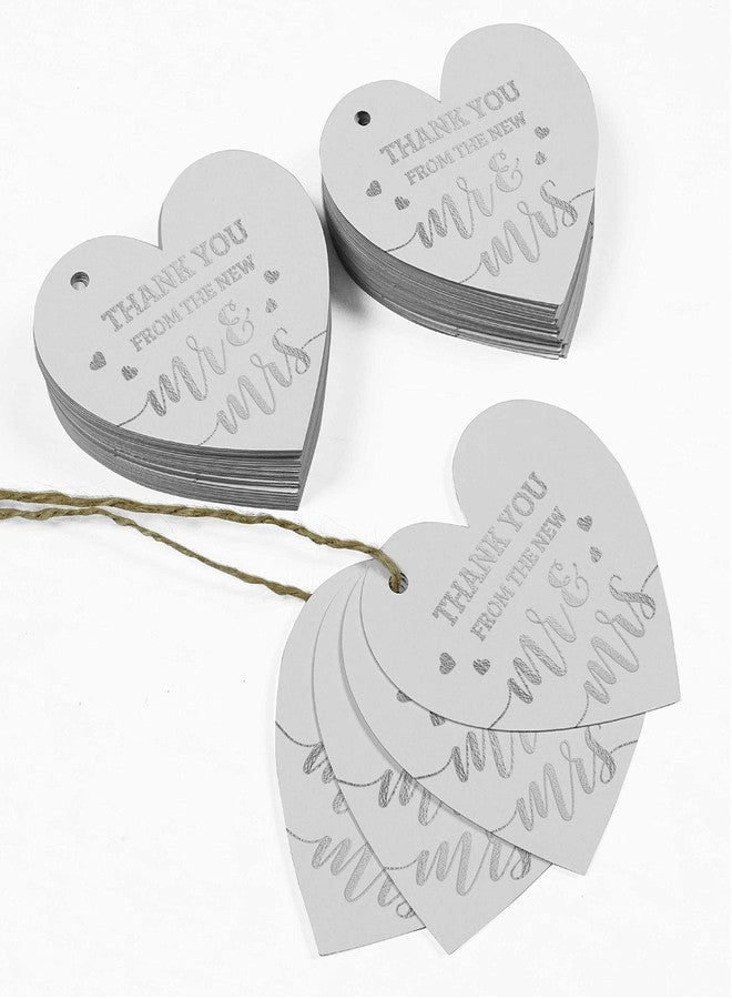 Inkdotpot Silver Foil Paper Hang Tag Thank You from The New Wedding Favor Tag 100 Pieces - Image 5